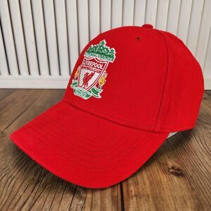 Liverpool FC Red Strapback Hat OSFA Adjustable Soccer Football Dad Club Cap